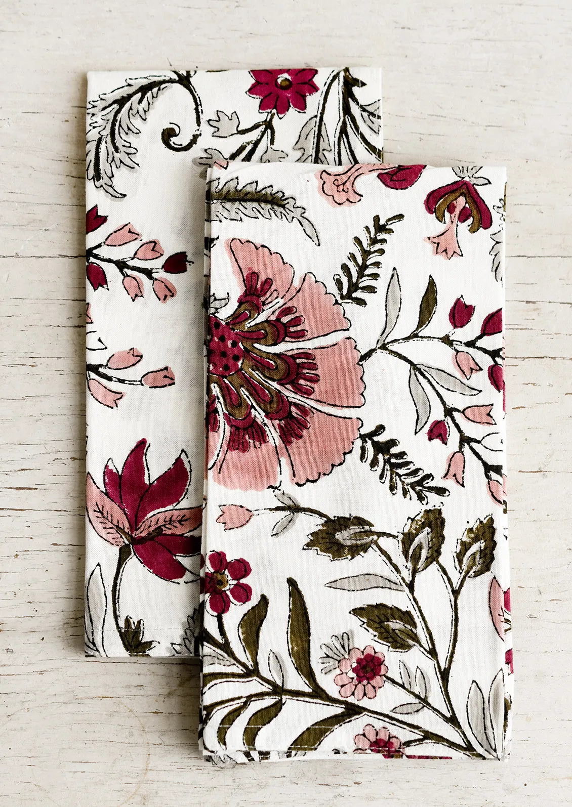 Dianthus Block Print Napkin Set