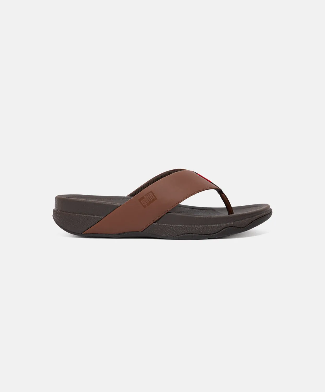 FitFlop Surfer Toe Post Mens Sandals Brown