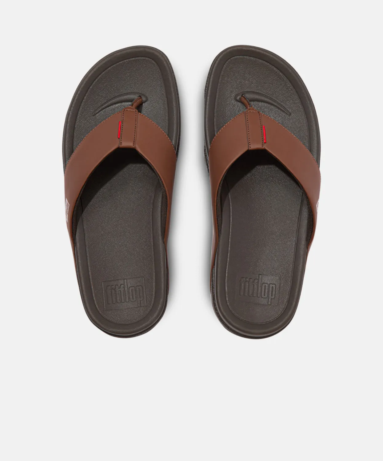 FitFlop Surfer Toe Post Mens Sandals Brown