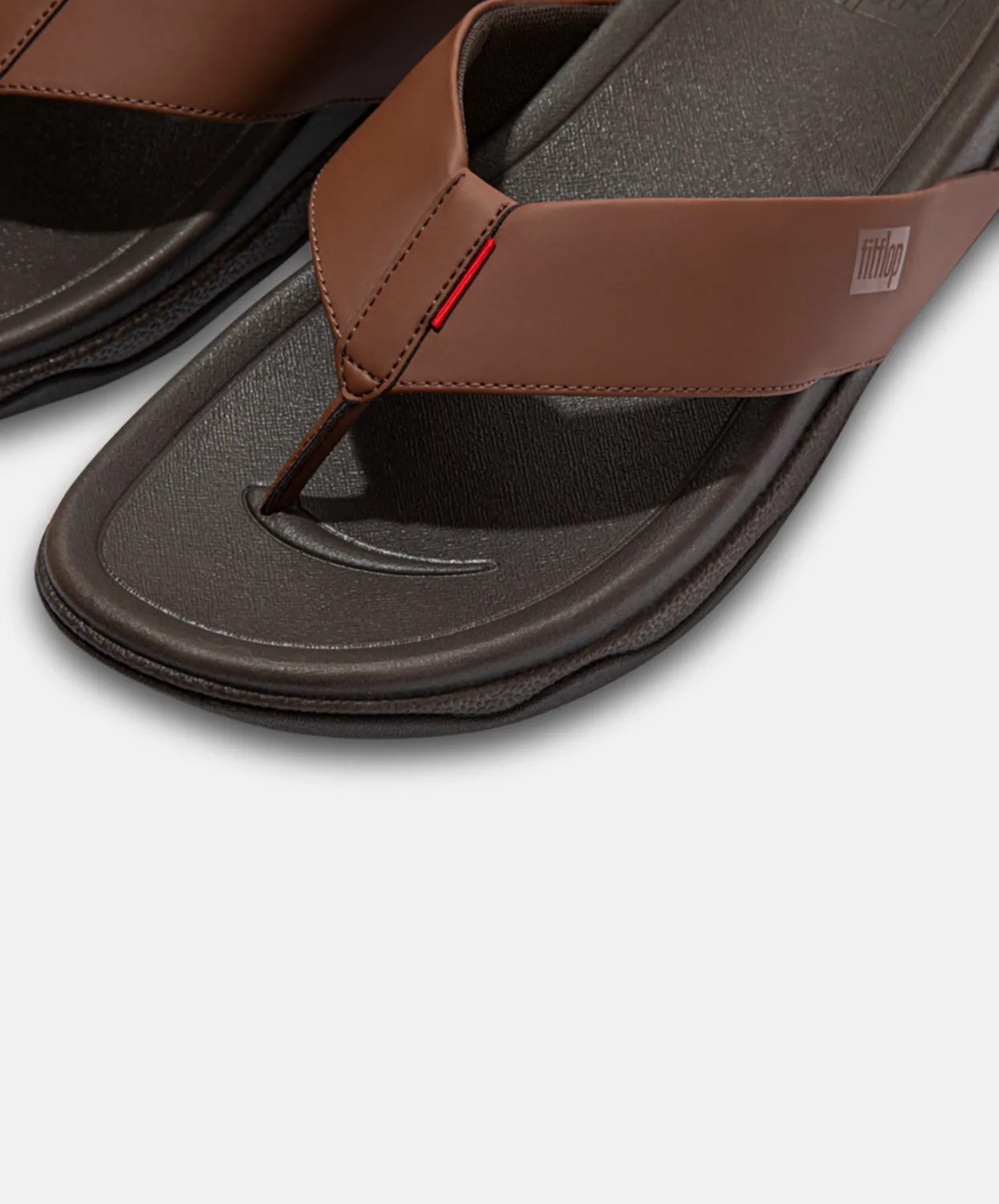 FitFlop Surfer Toe Post Mens Sandals Brown