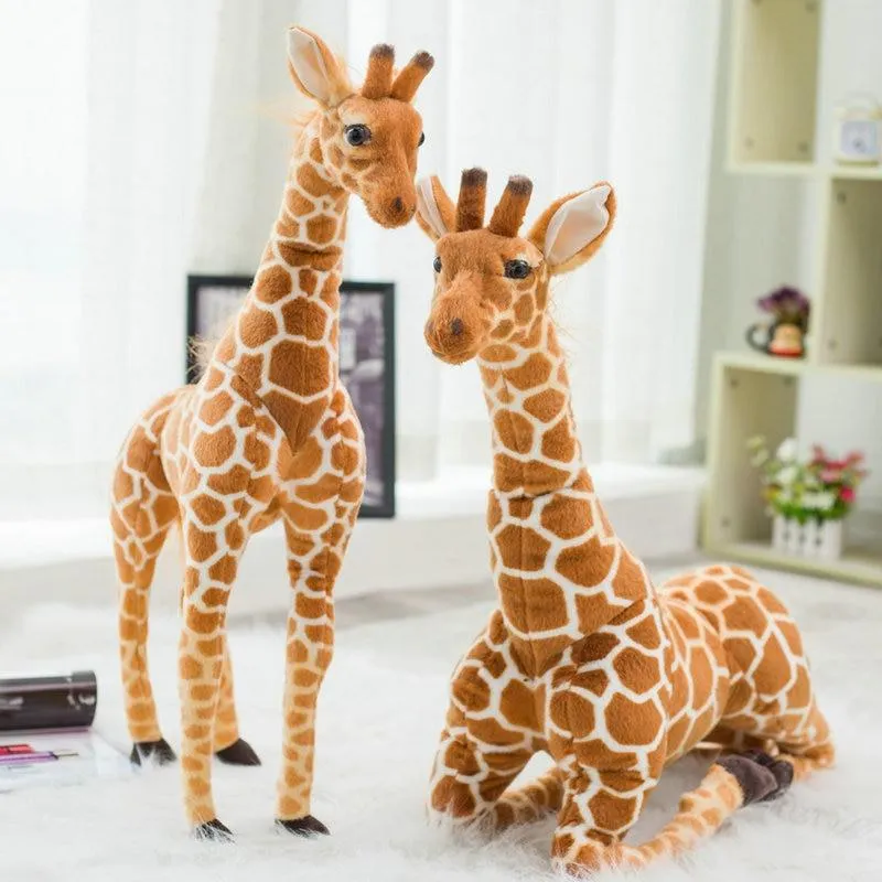 Giant simulation giraffe plush toy doll indoor bar lobby room decoration ornaments realistic animal photography model toy Gift