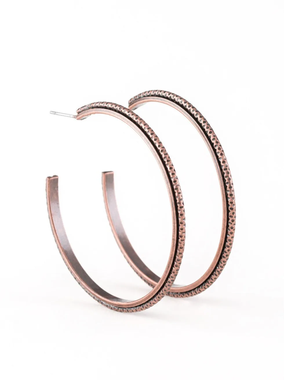 Girl Gang Copper Hoop Earrings