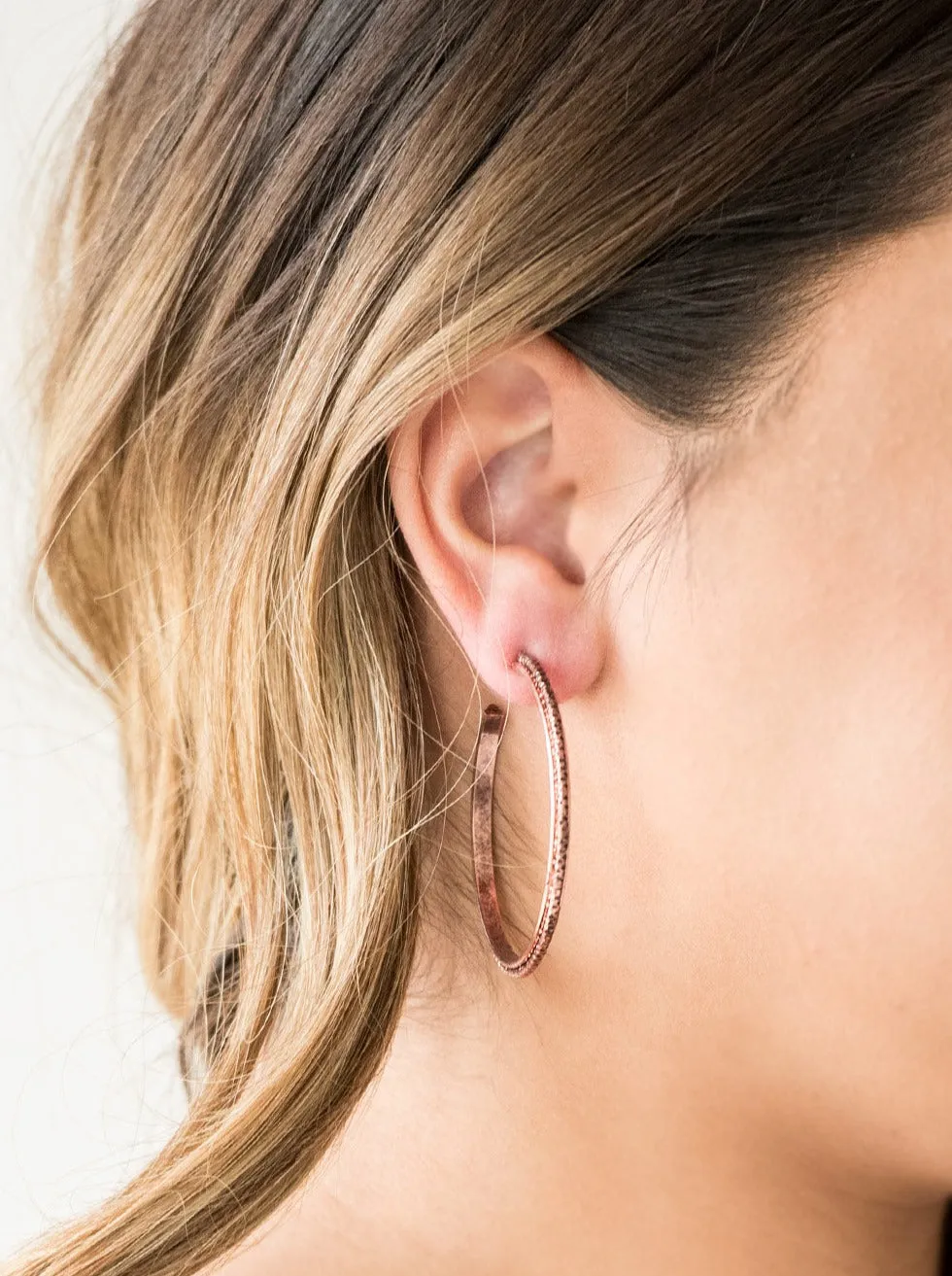 Girl Gang Copper Hoop Earrings