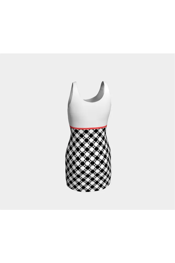 Go Black & White Imperial Waist Bodycon Dress