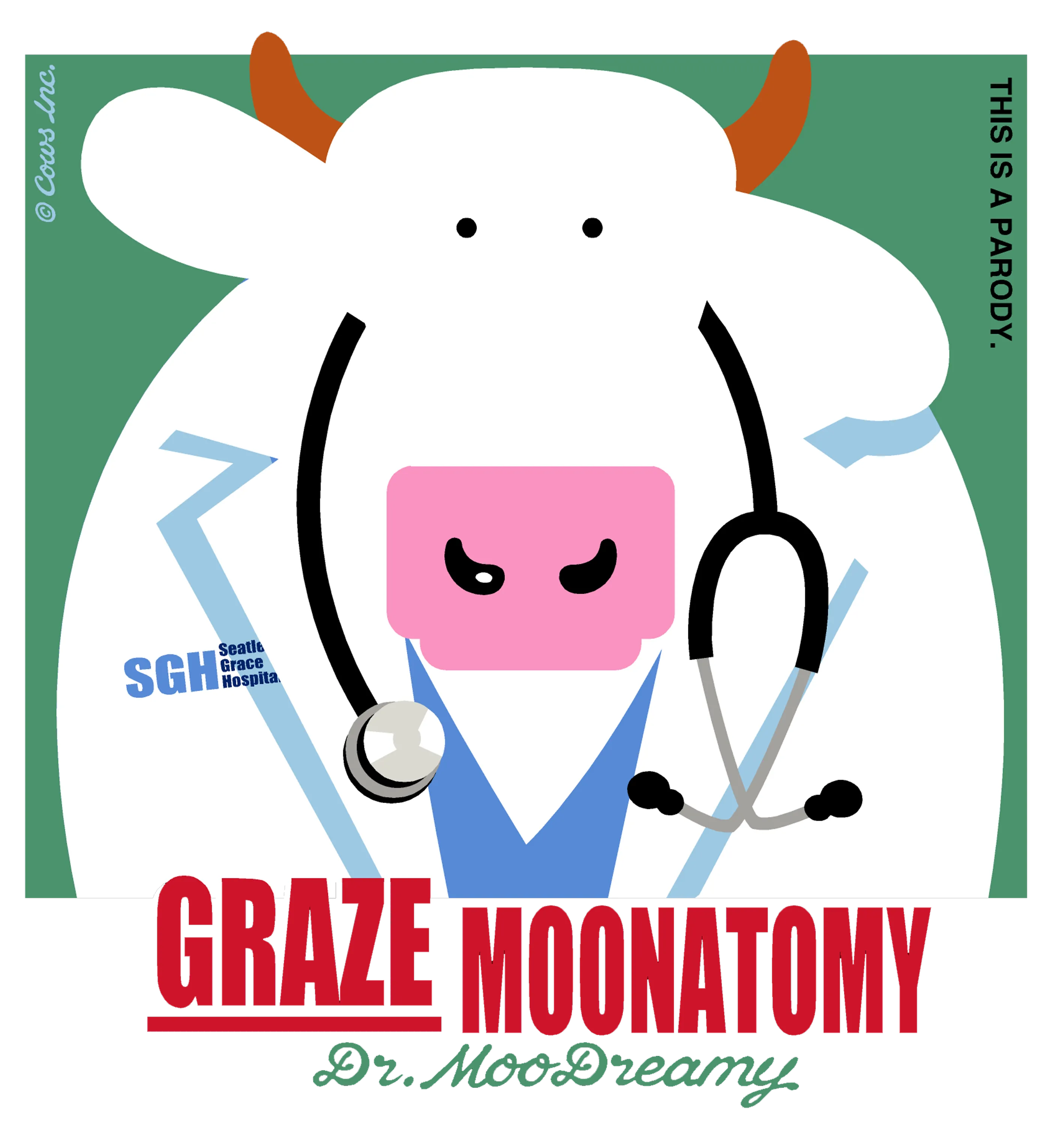 Graze MOOnatomy COWS Classic T