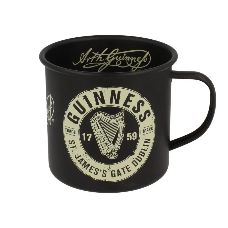 Guinness Enamel Black Mug