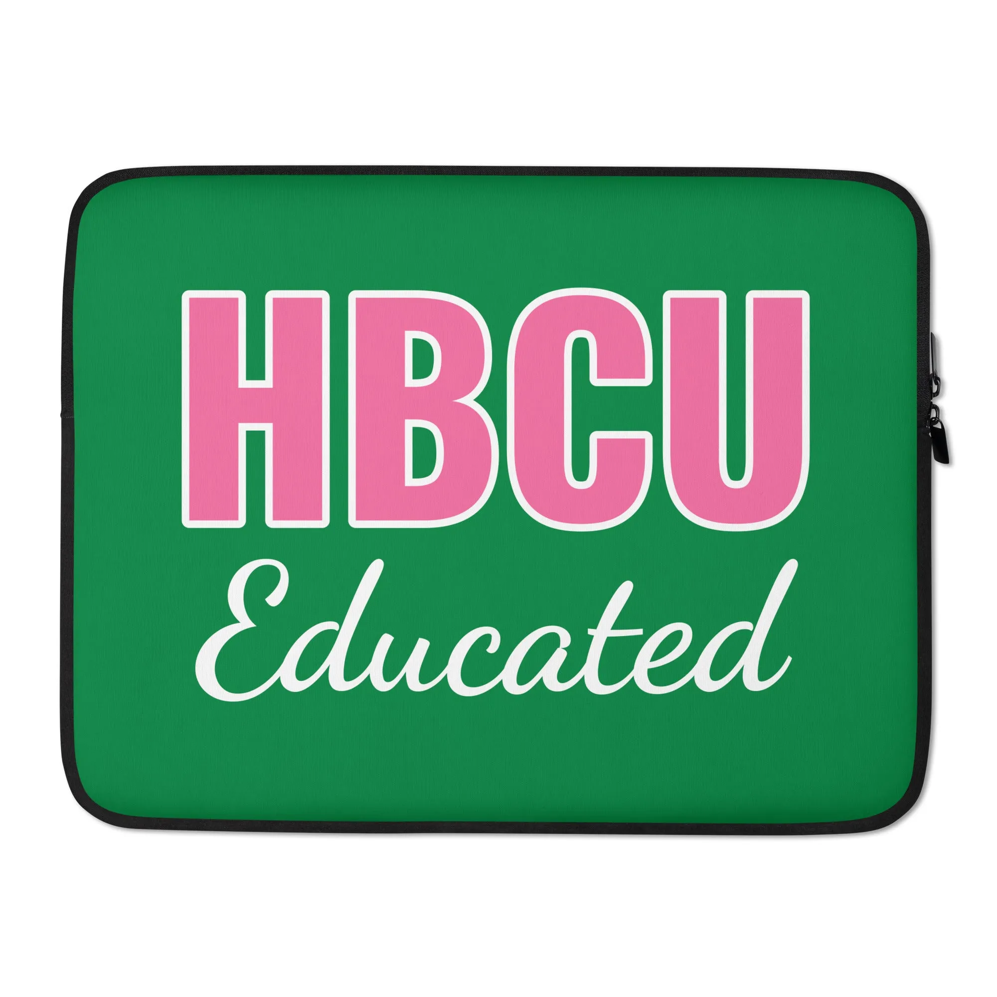 HBCU Educated Pink/Green Laptop Sleeve