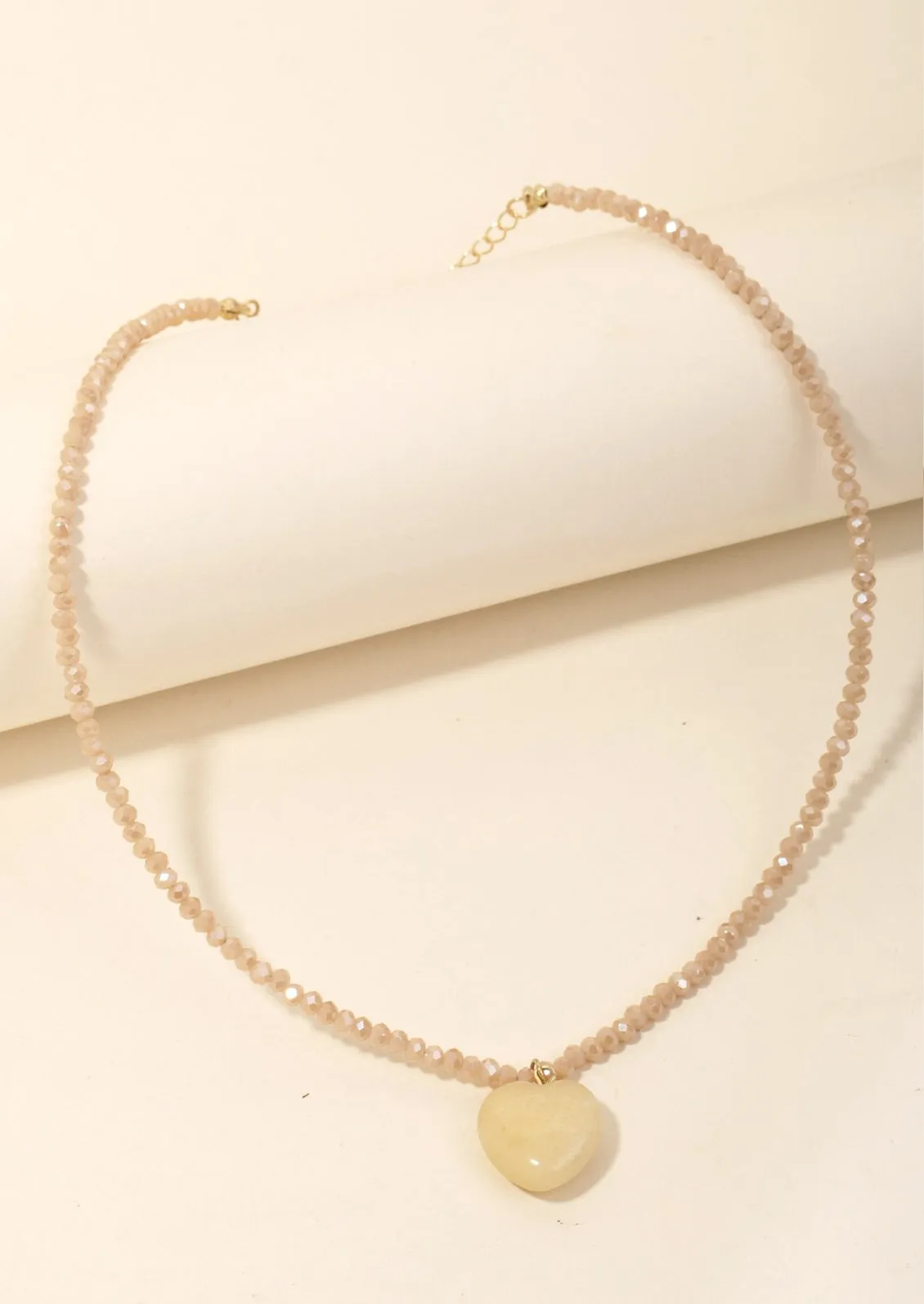 Heart Charm Beaded Necklace