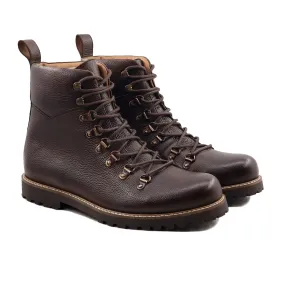 Hecla -Men's Dark Brown Pebble Grain Boot