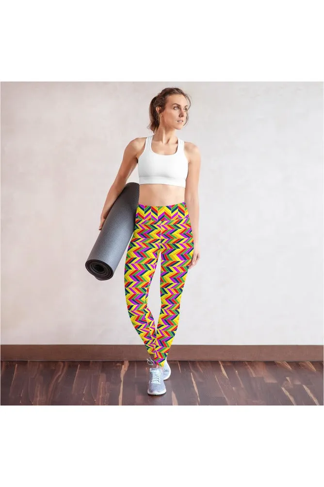 Herringbone Rainbow Yoga Leggings