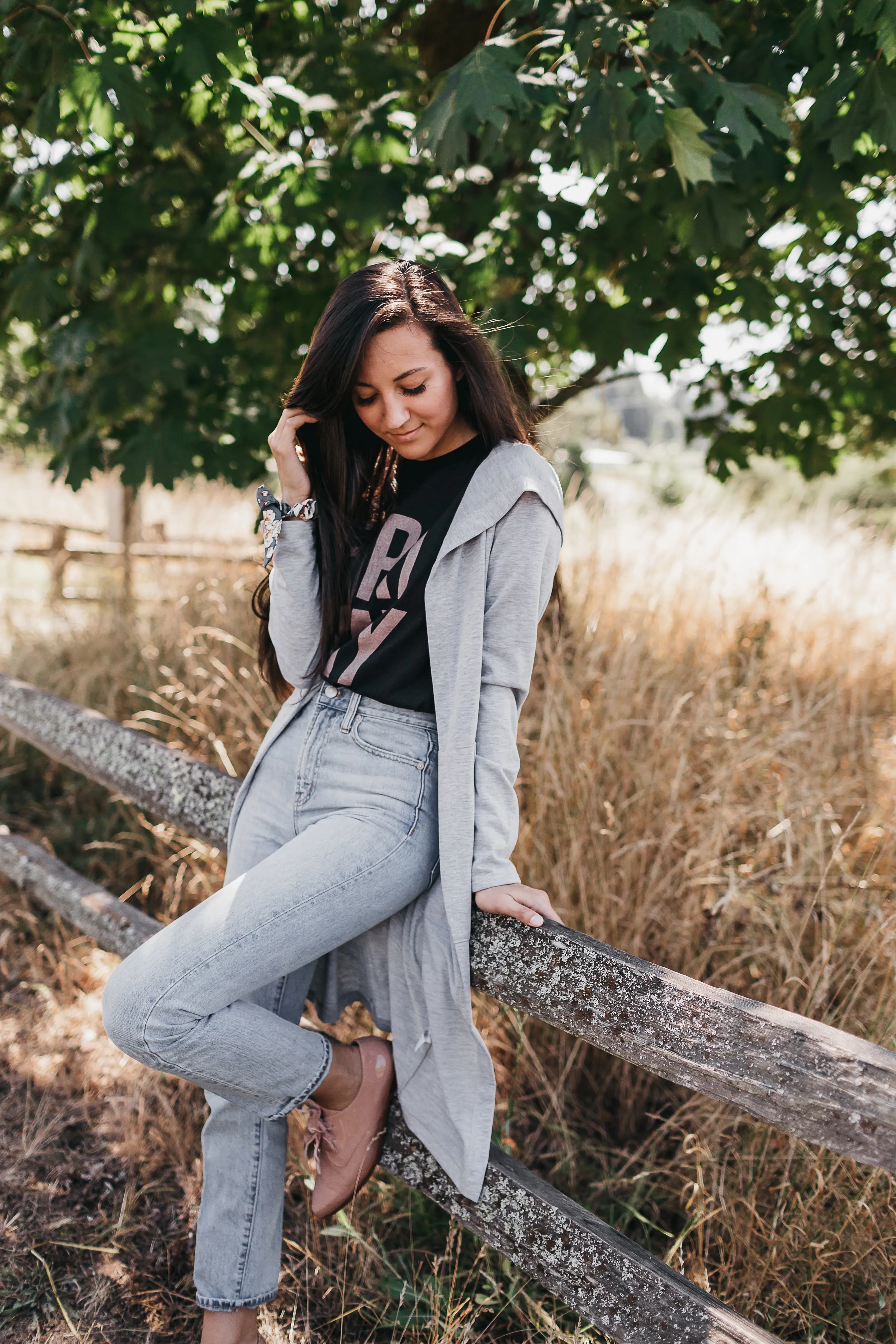 Hooded Cardigan in Grey