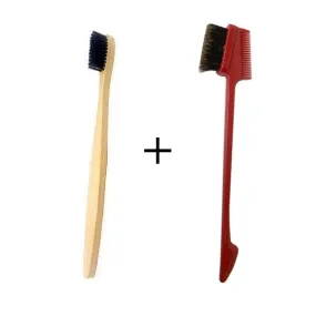 HTB | Bamboo Edge & 3 in 1 Edge Control Brush