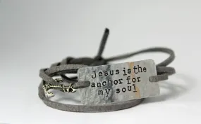 Jesus is The Anchor For My Soul, Wrap Bracelet