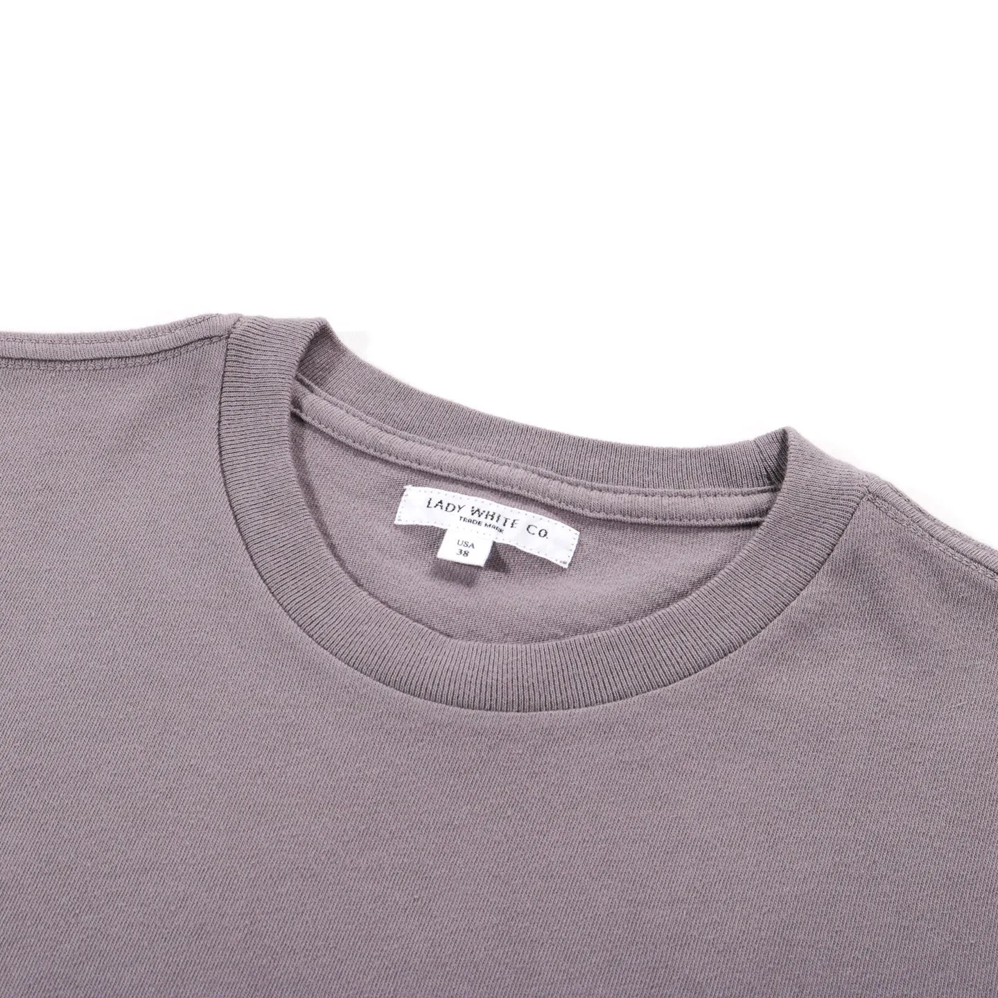 LADY WHITE CO. LITE JERSEY T-SHIRT DUST GREY