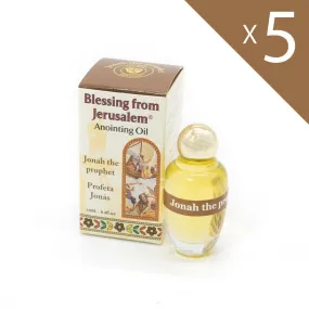 Lot of x 5 Anointing Oil Jonah the Prophet 12ml - 0.4oz From Holyland (5 bottles)