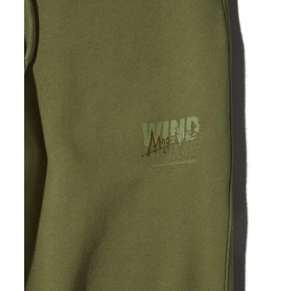 MAGICSTICK WIND AND SEA X MAGIC STICK OG LOGO SWEAT PANTS-OLIVE