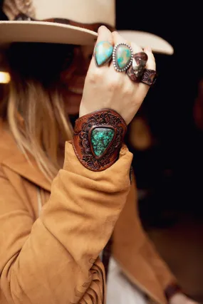 Mandala Cuff with Turquoise