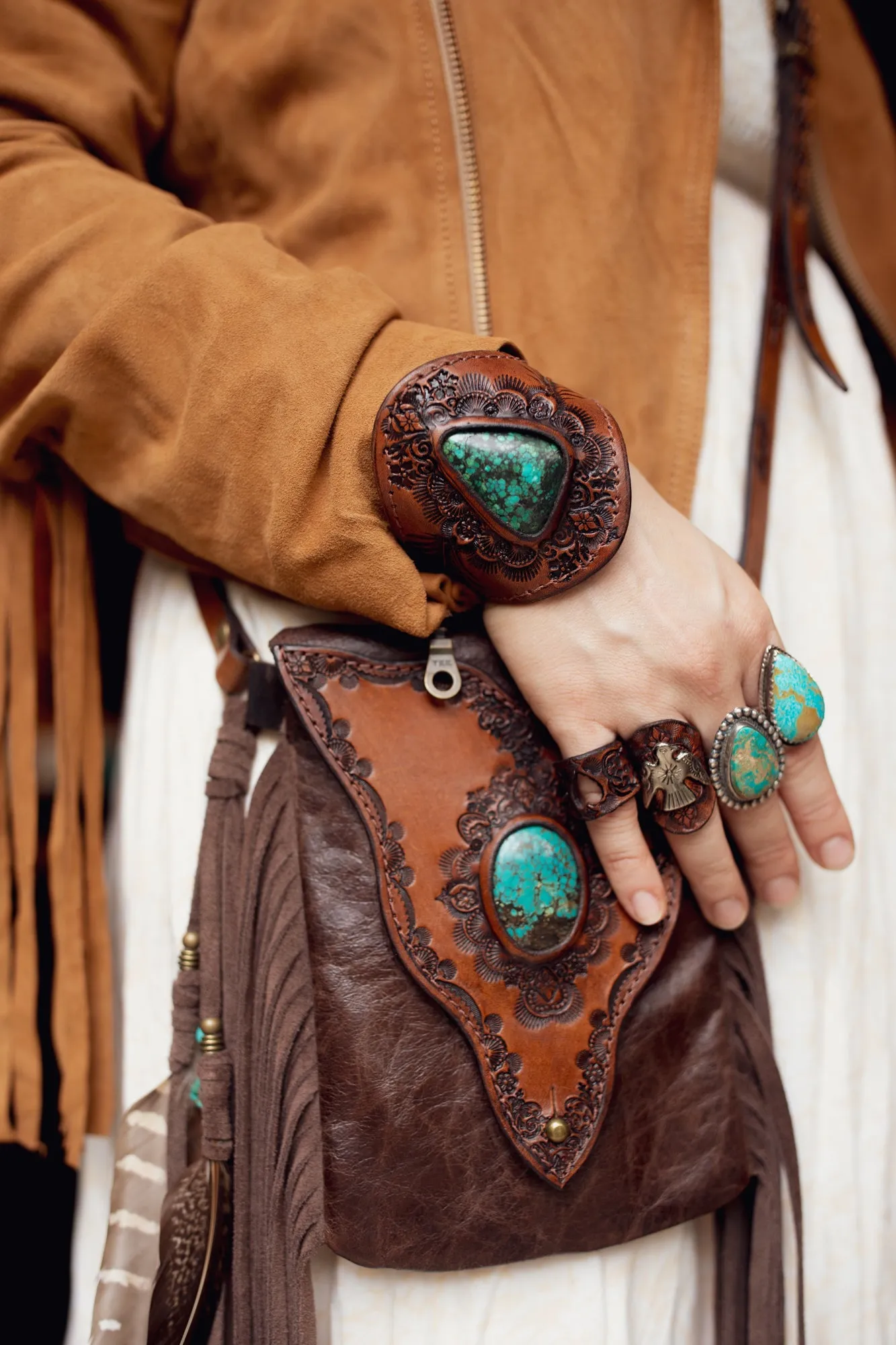 Mandala Cuff with Turquoise