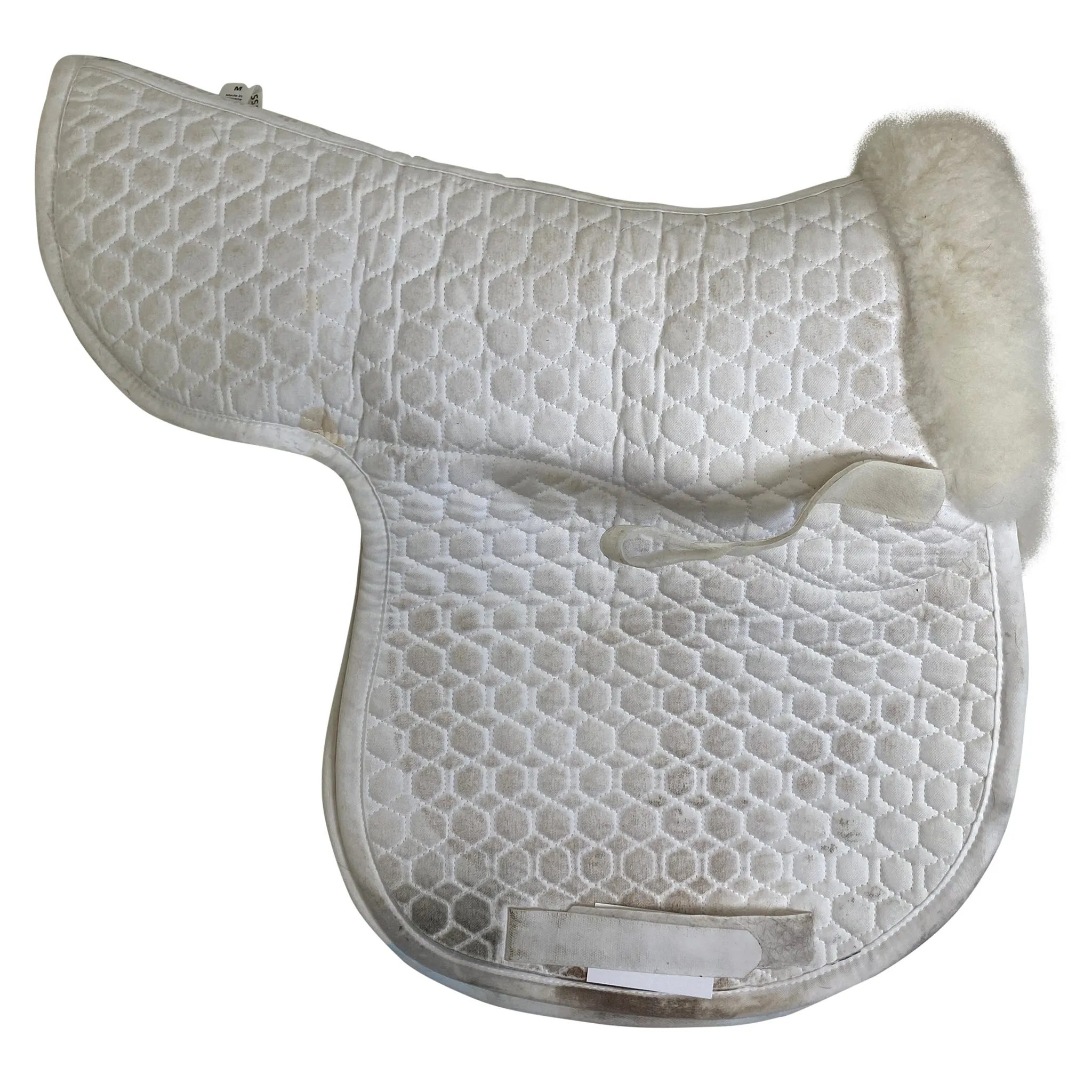 Mattes Contoured English Saddle Pad in White - Medium