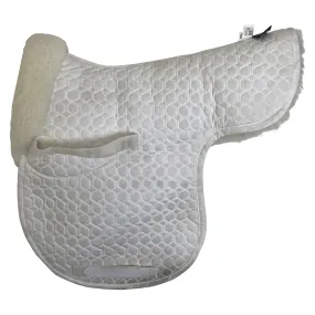 Mattes Contoured English Saddle Pad in White - Medium