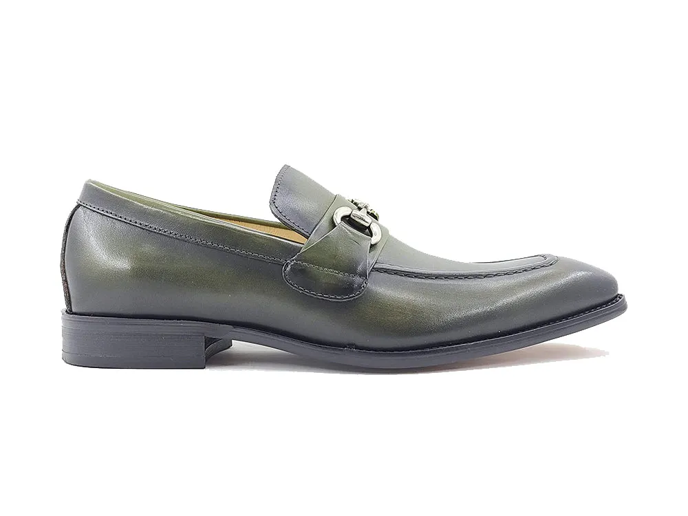 Men's Burnished Signature Buckle Loafer