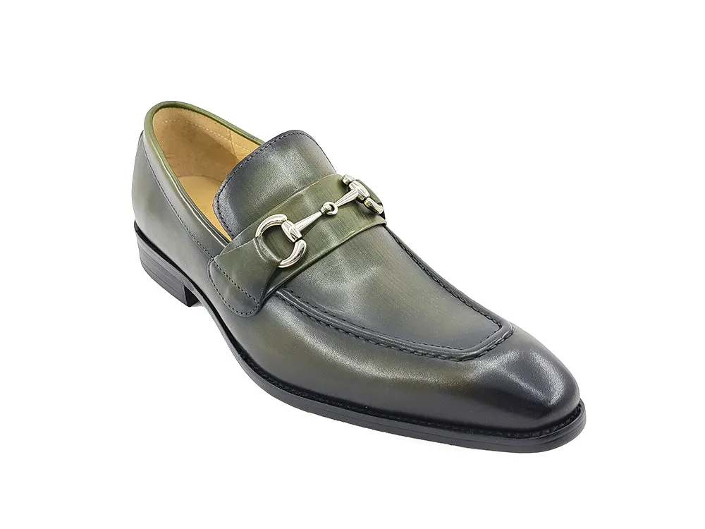 Men's Burnished Signature Buckle Loafer