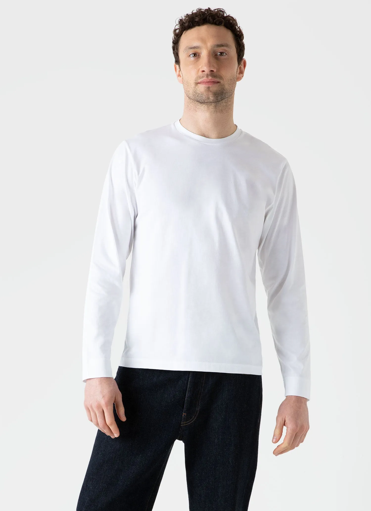 Men's Long Sleeve Riviera T-shirt in White