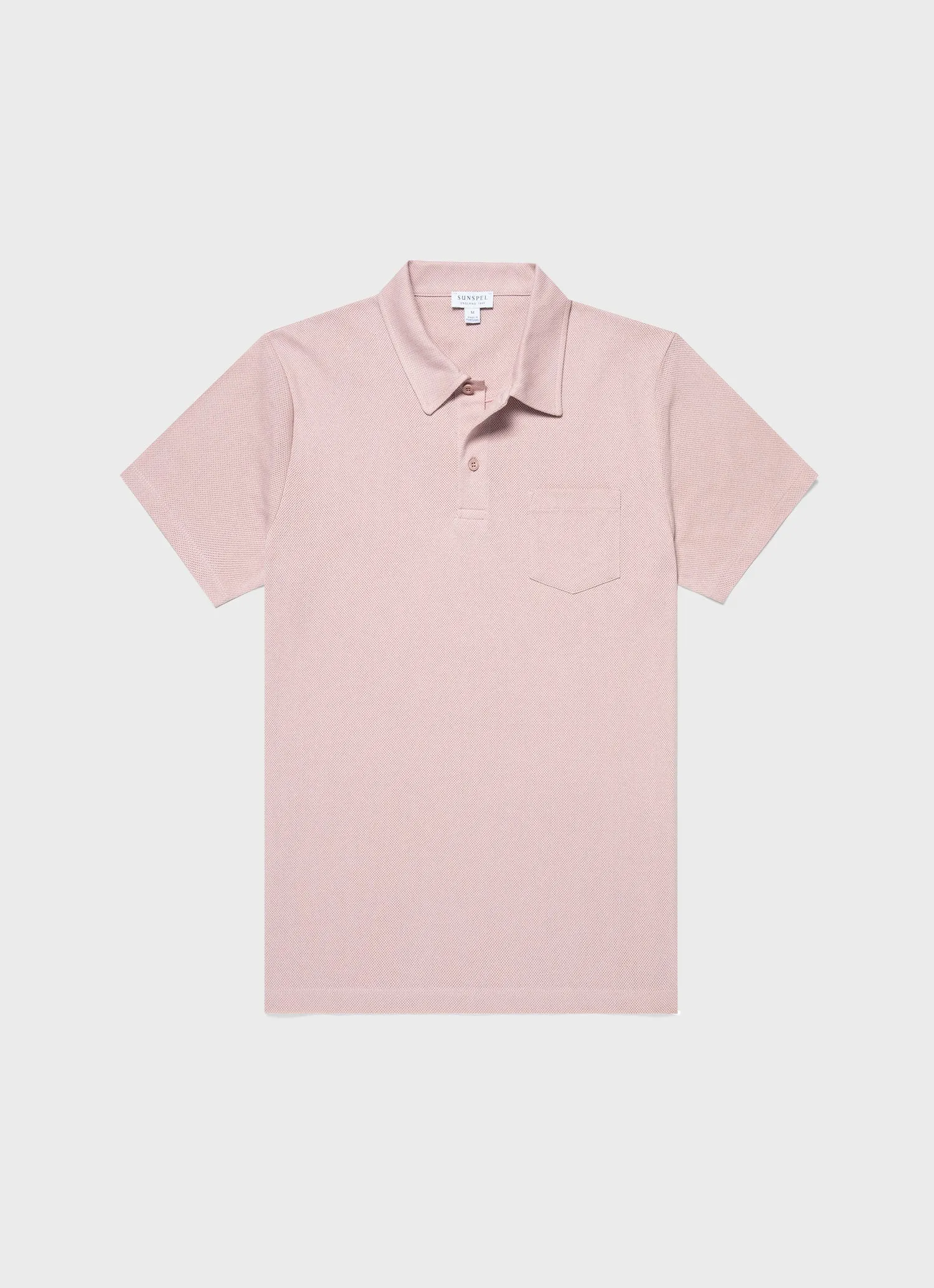 Men's Riviera Polo Shirt in Pale Pink