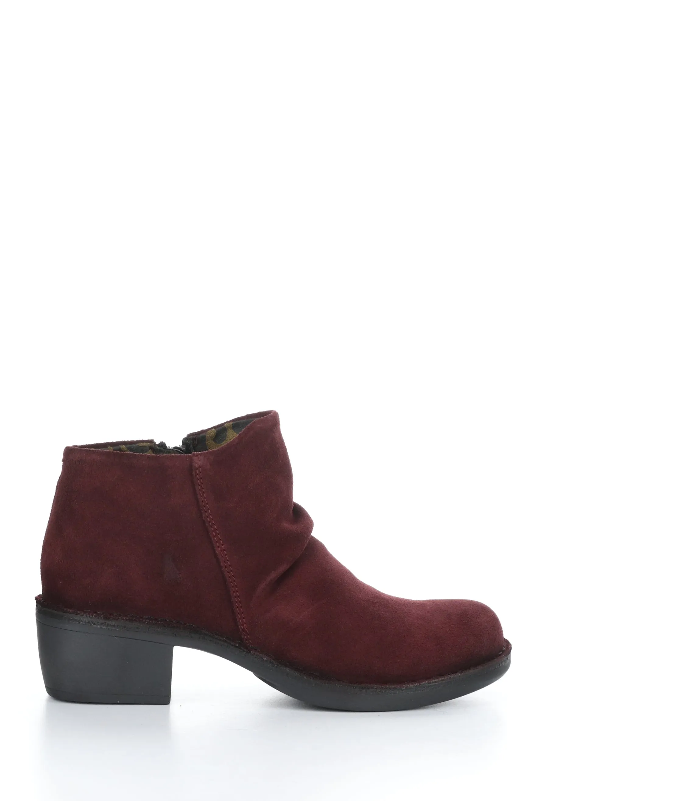 MERK093FLY 001 WINE Round Toe Boots