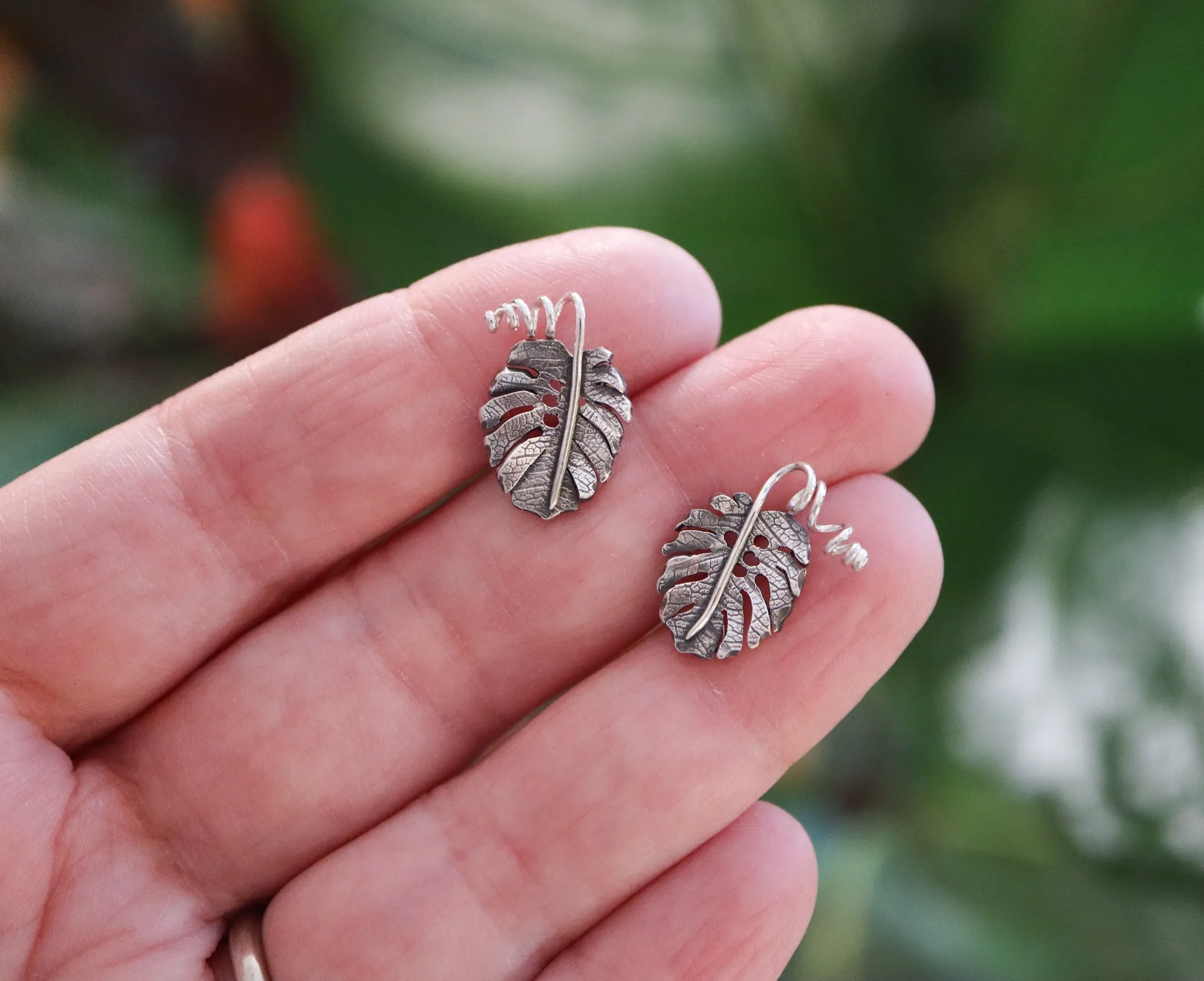 Monstera Deliciosa Stud Earrings