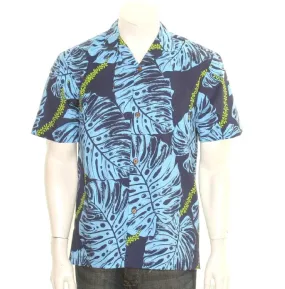 Monstera Leaf Print Aloha Shirt