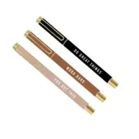 Motivational Metal Pen Set - Neutrals