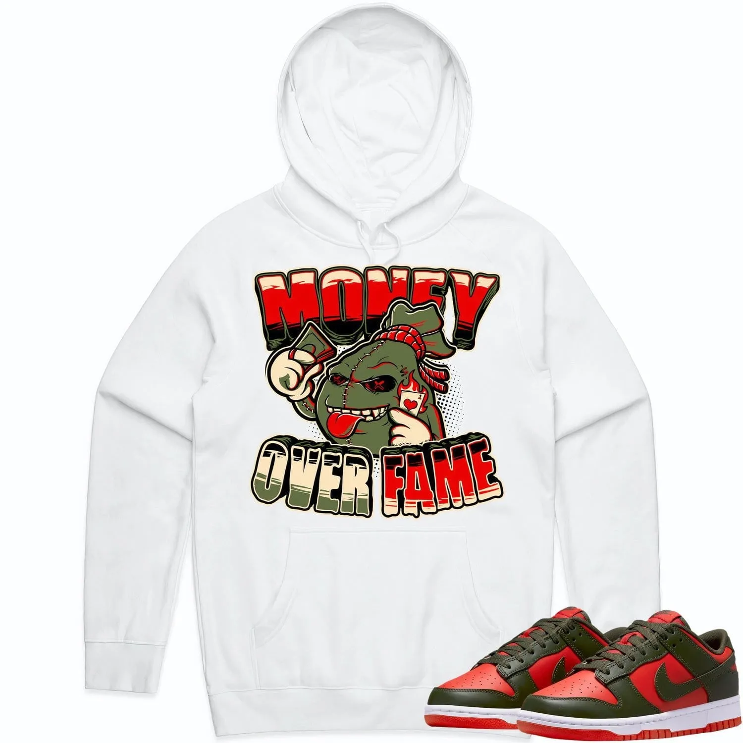 Mystic Red Dunks Hoodie to Match - OLIVE MOF