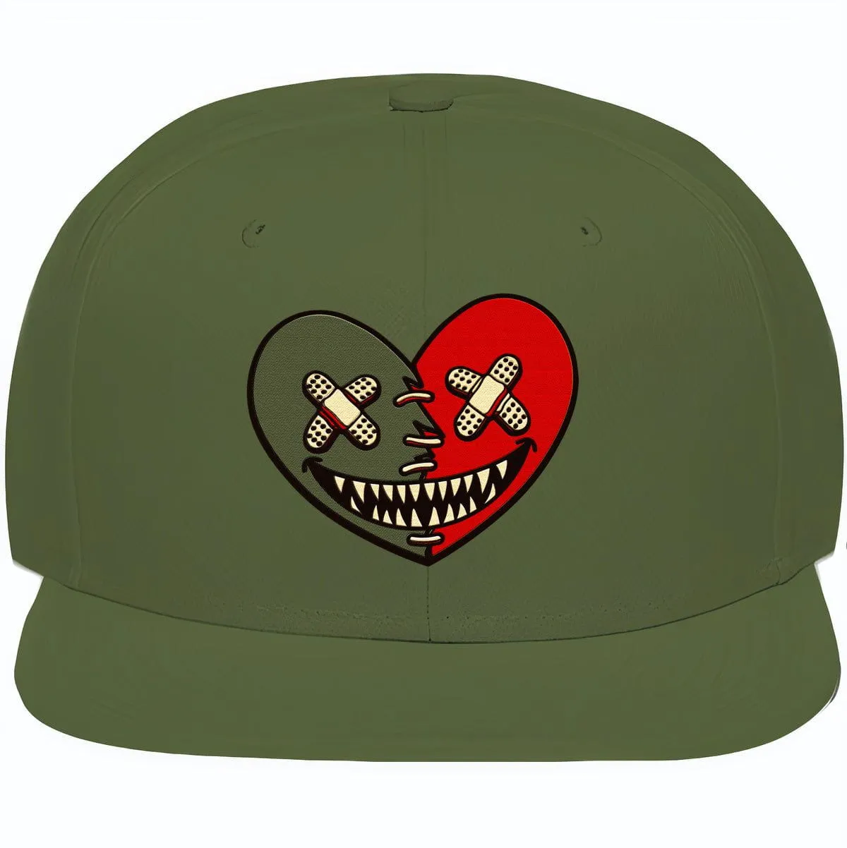 Mystic Red Dunks Snapback Hat to Match - OLIVE HEART BAWS