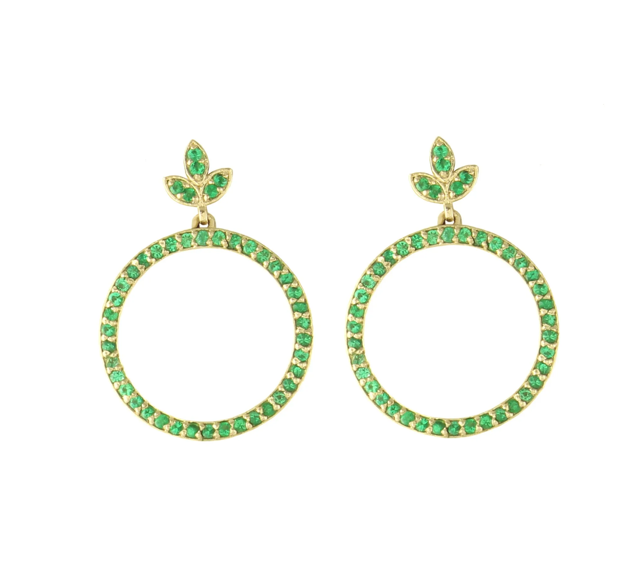 Olive Emerald Hoops