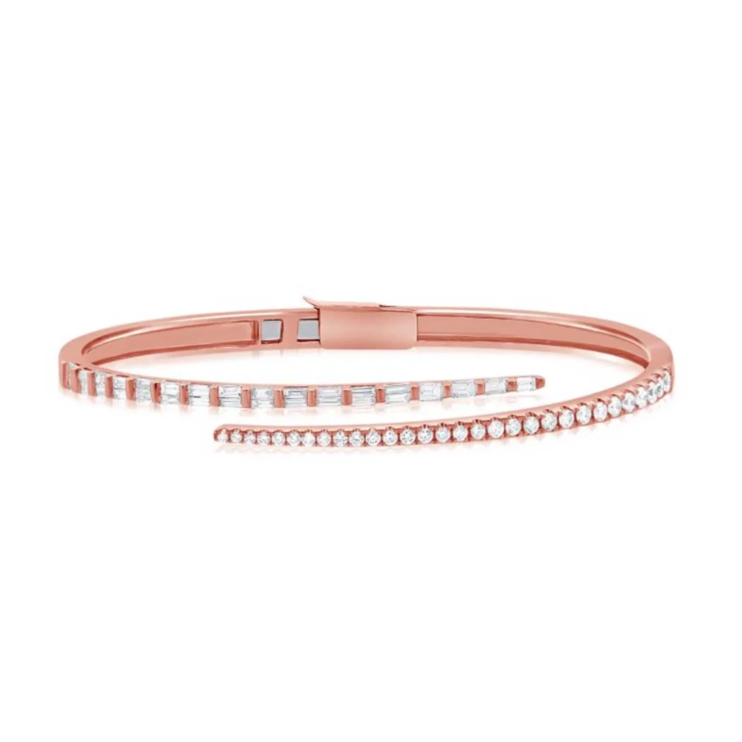 Open Wrap Diamond Bangle