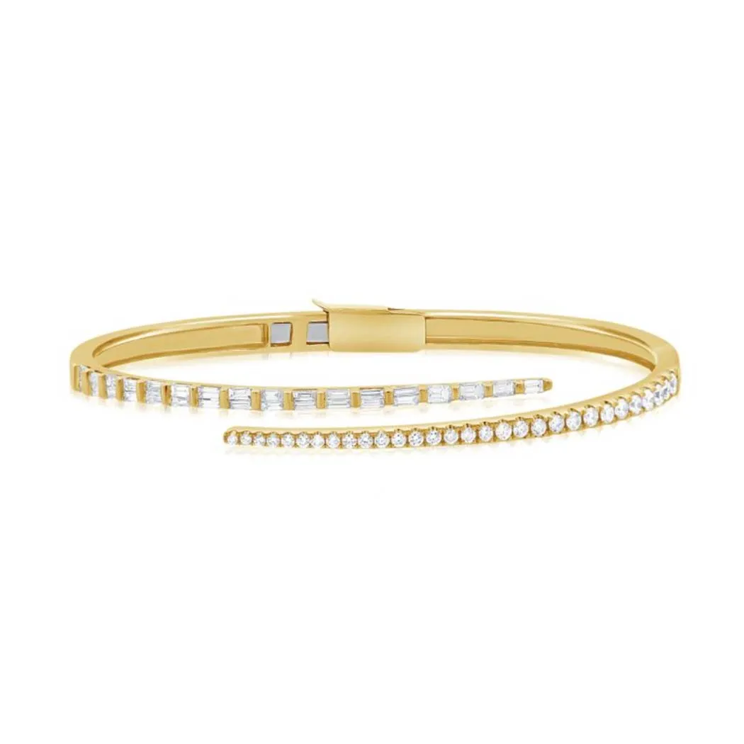 Open Wrap Diamond Bangle