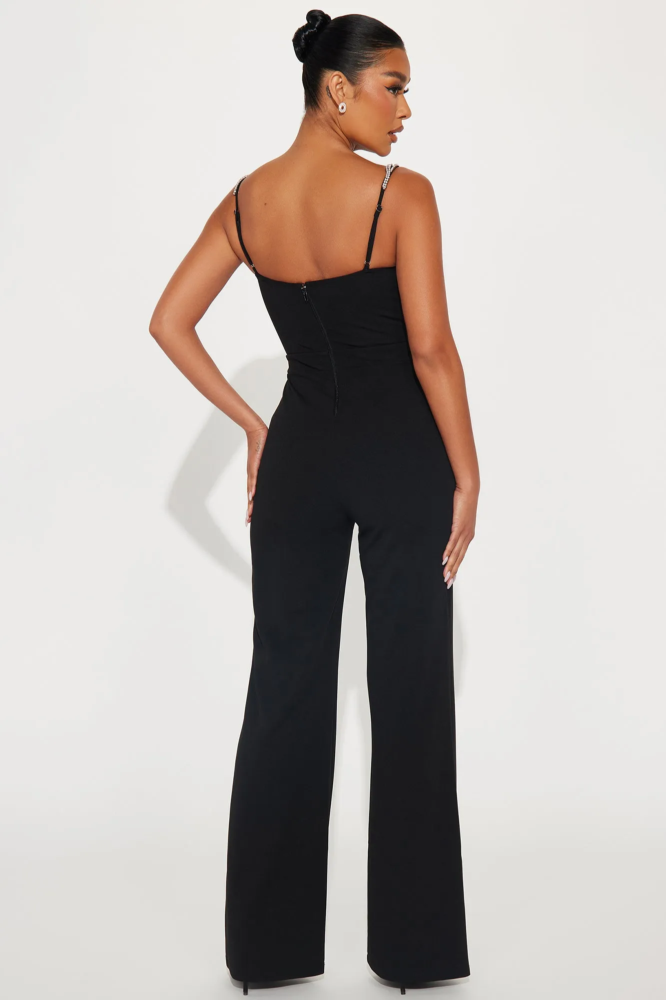 Oscars Lady Embellished Jumpsuit - Black