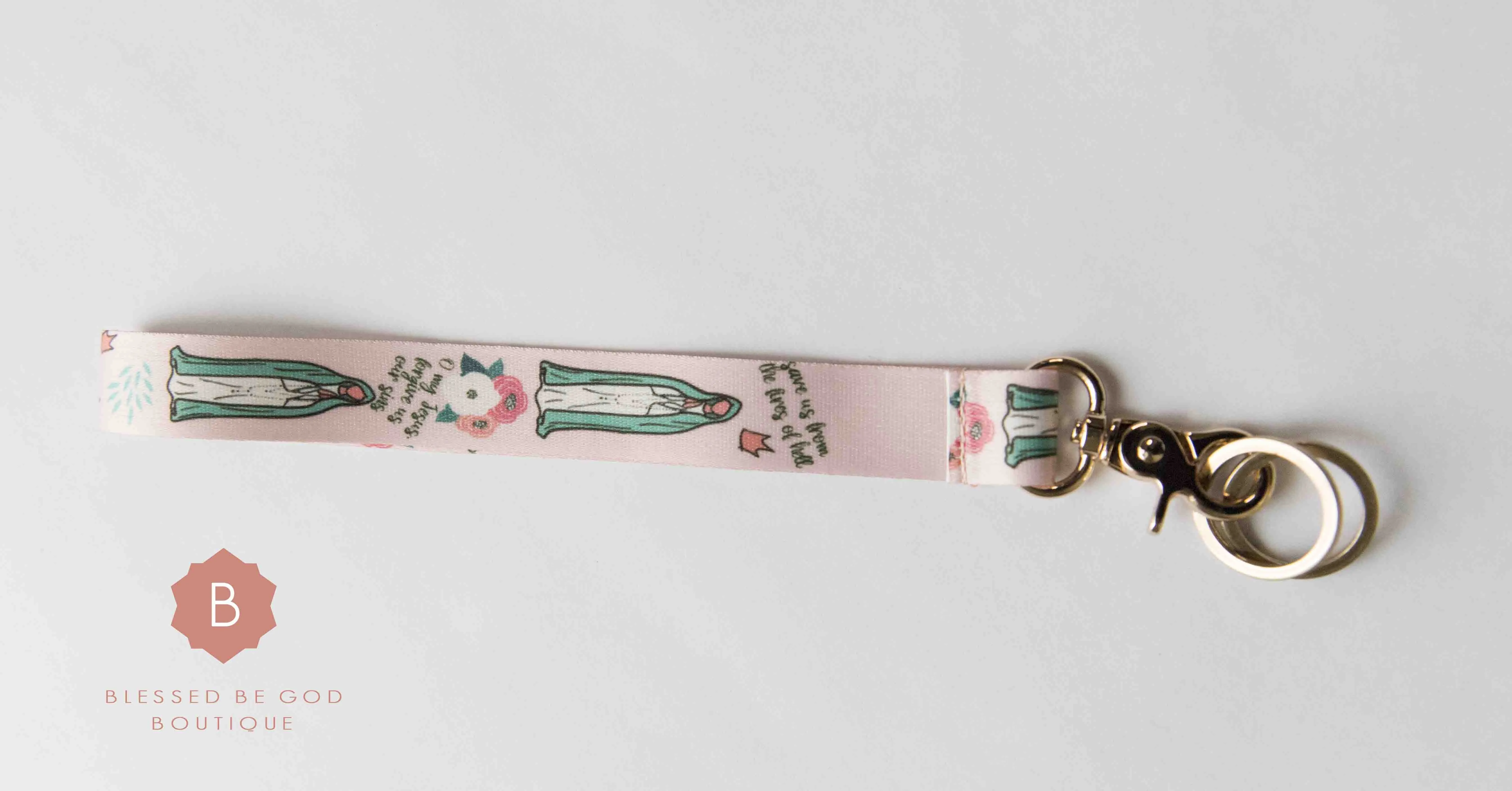 Our Lady Of Fatima Wristlet, Keychain