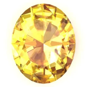 Oval FAB Lab-Grown Yellow Sapphire Gems