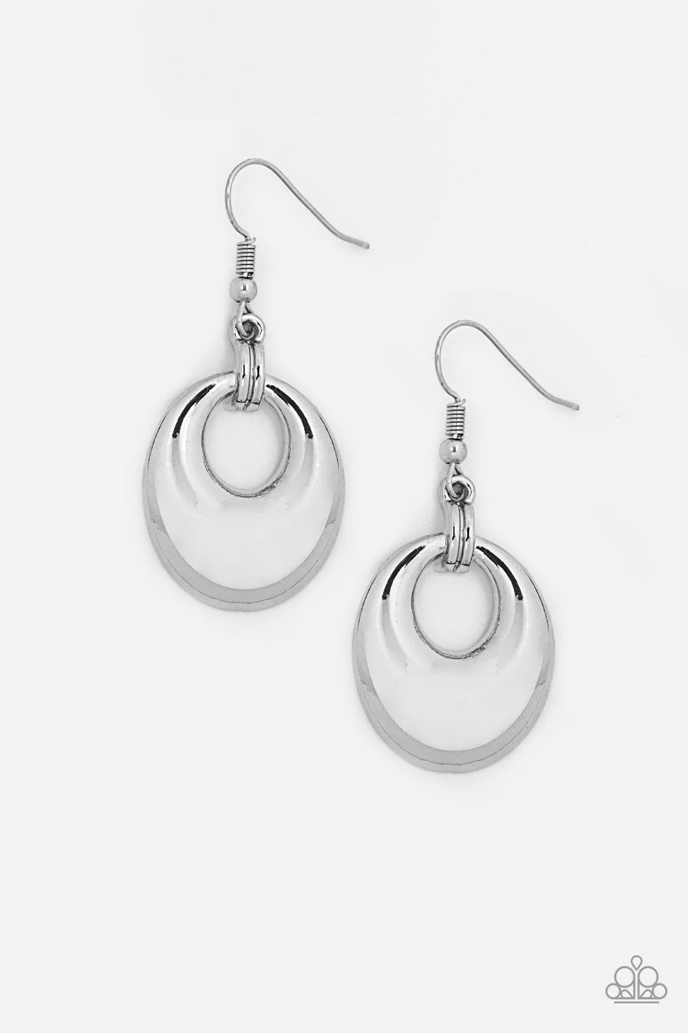 Paparazzi In The BRIGHT Place At The BRIGHT Time Silver Earrings