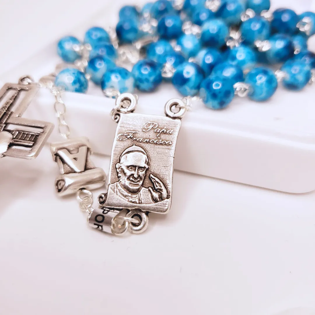 Pope Francis Blue Rosary