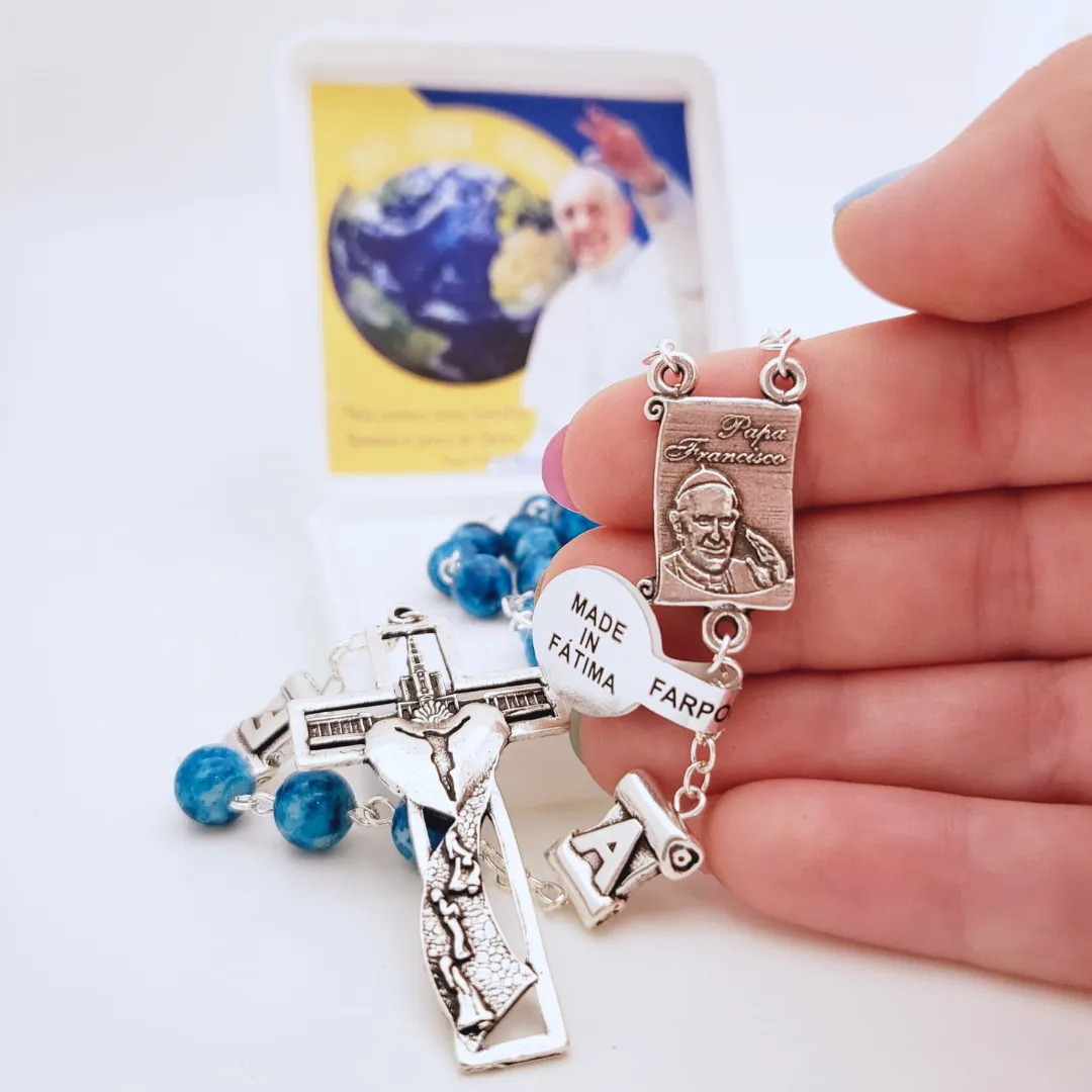 Pope Francis Blue Rosary