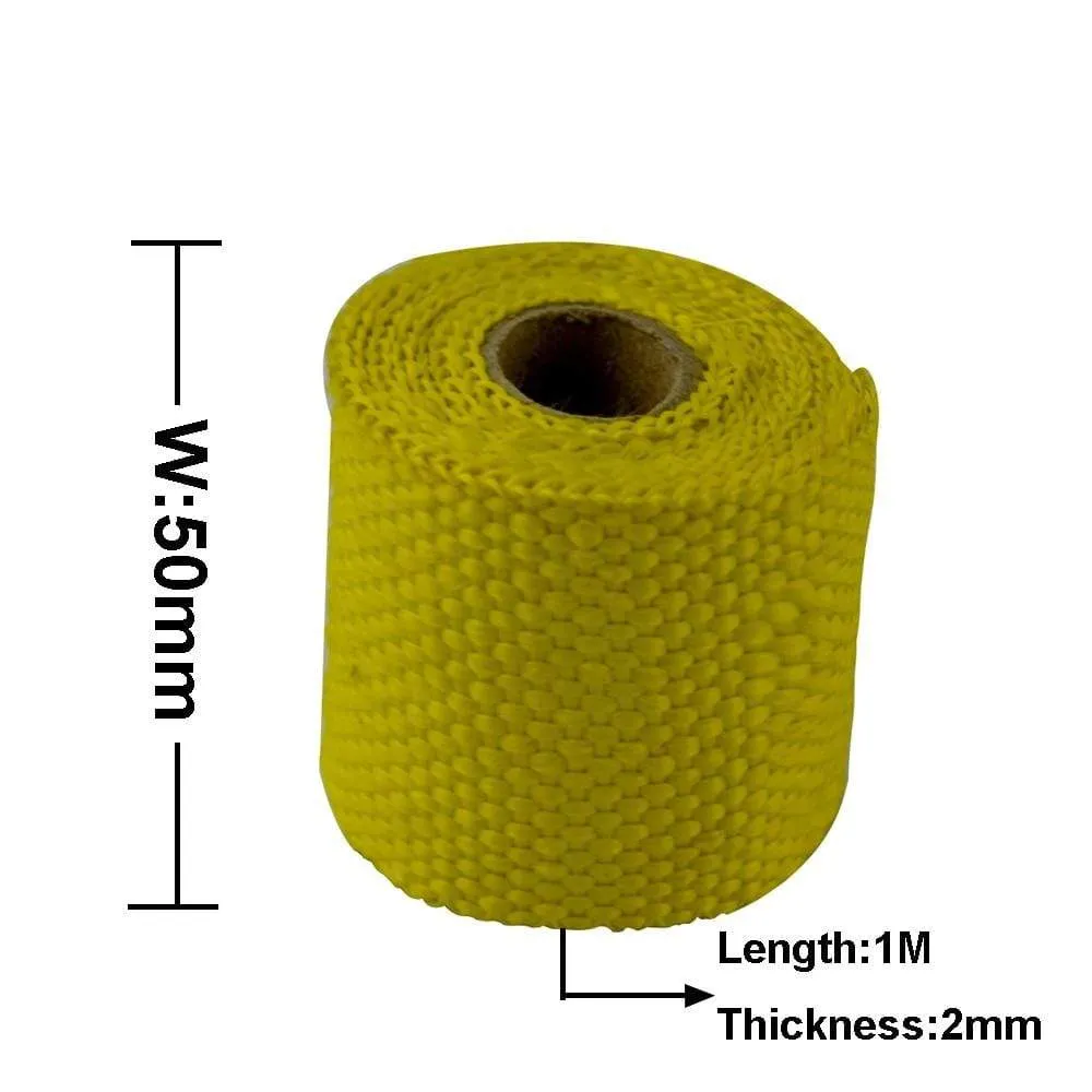 PQY - 50mm 1Meter Performance Exhaust Tape Manifold Downpipe Insulating Heat Wrap 2 inch PQY1901