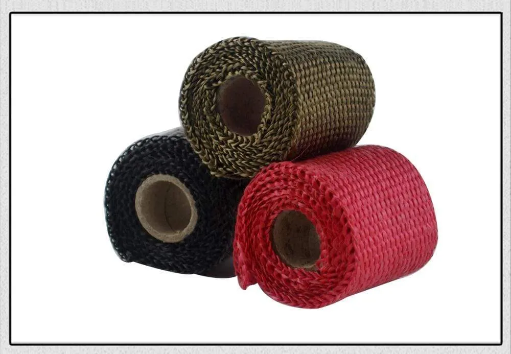 PQY - 50mm 1Meter Performance Exhaust Tape Manifold Downpipe Insulating Heat Wrap 2 inch PQY1901