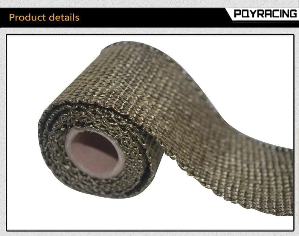 PQY - 50mm 1Meter Performance Exhaust Tape Manifold Downpipe Insulating Heat Wrap 2 inch PQY1901