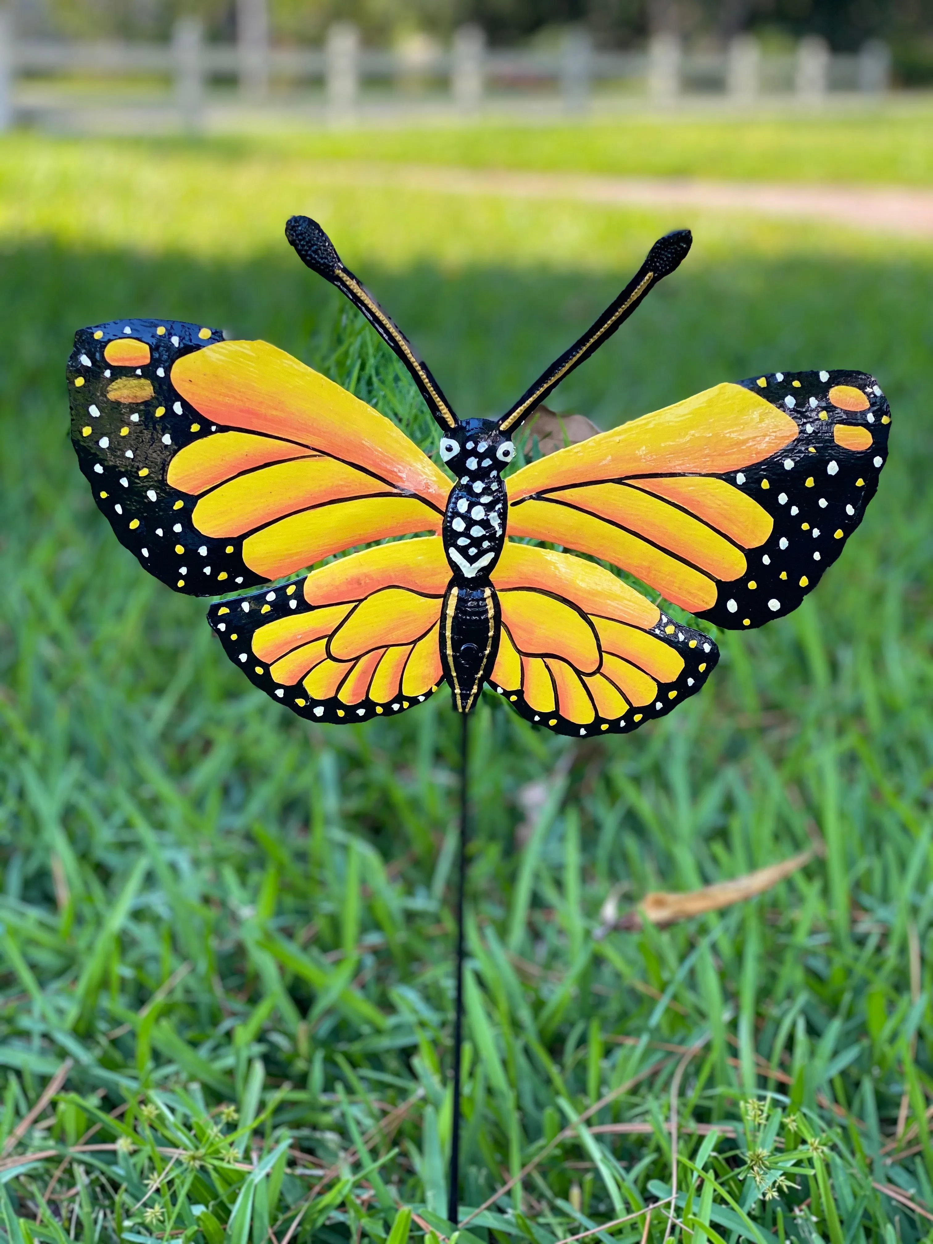 Realistic Butterfly Garden Stake