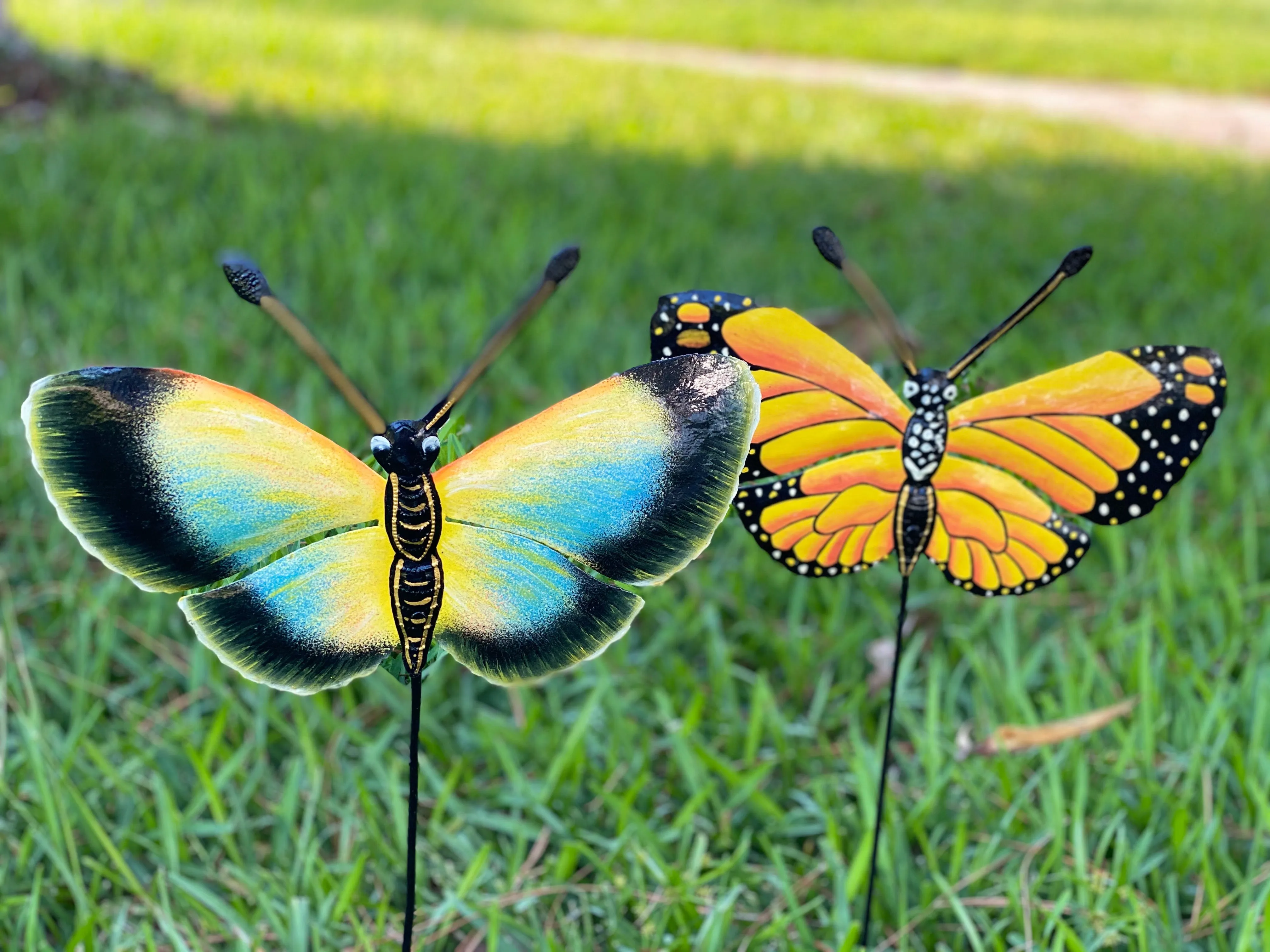 Realistic Butterfly Garden Stake