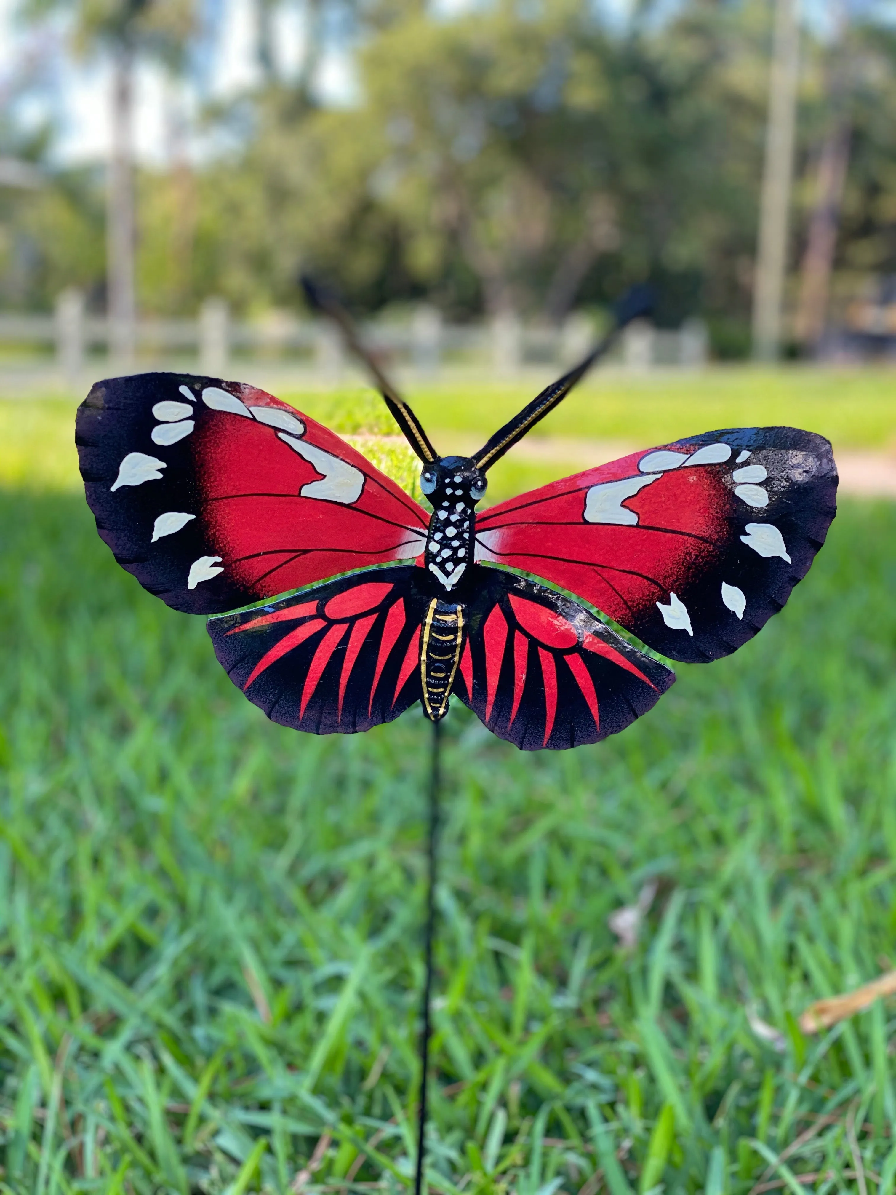 Realistic Butterfly Garden Stake