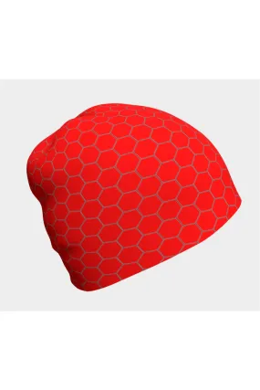 Red Honeycomb Beanie